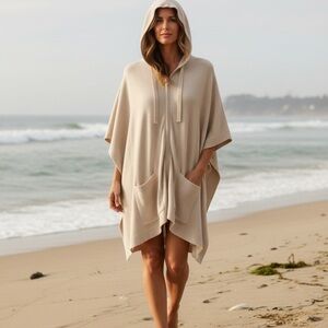 Barefoot Dreams Hooded Cardigan/Cover up.